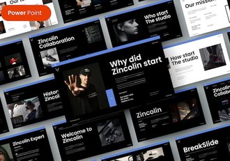 蓝黑色产品摄影展示营销策划商务通用PPT模板 - 顶尖PPT