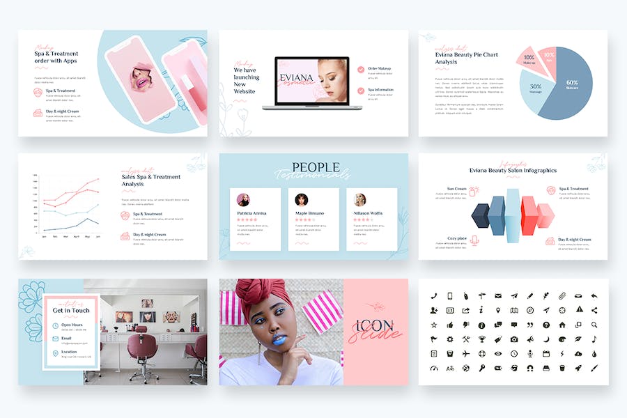 美容化妆品PPT模板 - 顶尖PPT