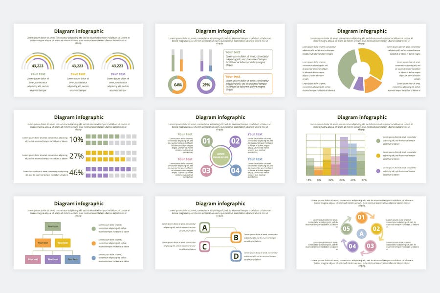 对比分析图形图表PPT模板 - 顶尖PPT
