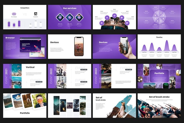 创意互动信息图表PPT模板 - 顶尖PPT