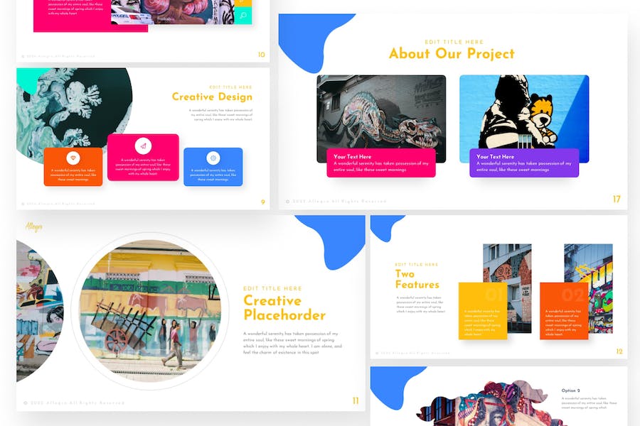 创意彩色艺术风格通用PPT模板 - 顶尖PPT