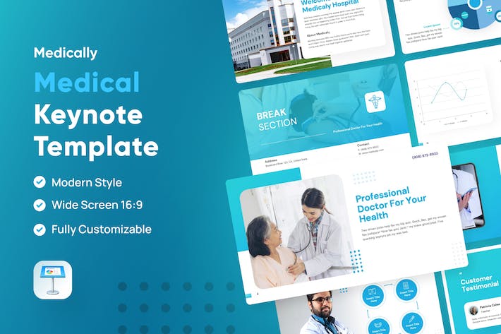 医疗保健医学研究keynote模板 - 顶尖PPT