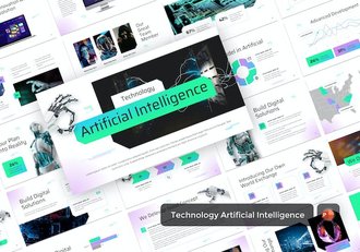 人工智能技术应用解决方案PPT模板 - 顶尖PPT