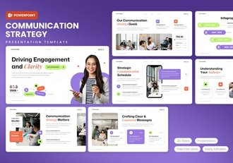 战略沟通行业数据分析PPT模板 - 顶尖PPT