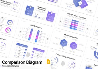 数据对比分析图表展示PPT模板 - 顶尖PPT