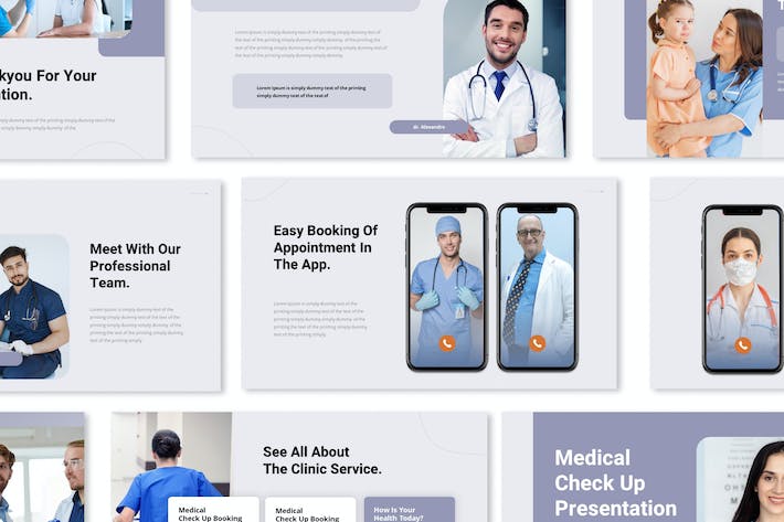 医疗体检咨询服务方案展示Keynote模板 - 顶尖PPT