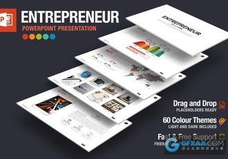 企业年终总结分析商务多用途PPT模板 - 顶尖PPT