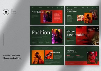 时尚杂志设计风格图片展示PPT模板 - 顶尖PPT