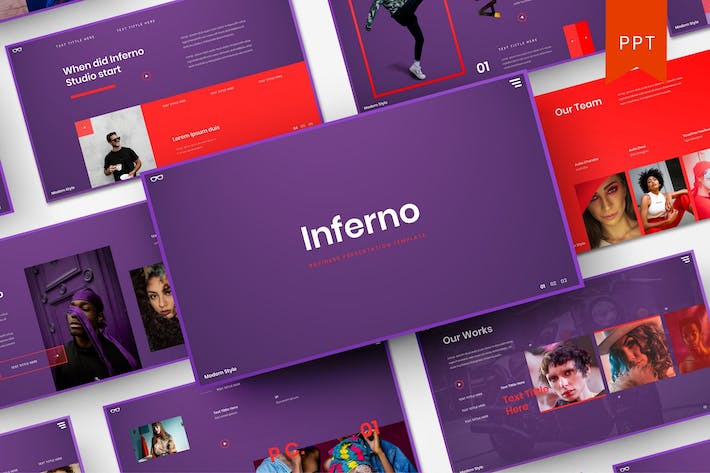 创意视觉设计商务项目展示PPT模板 - 顶尖PPT