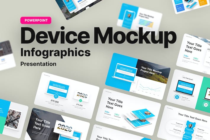 移动设备样机模型PowerPoint模板 - 顶尖PPT
