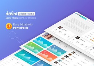 社交媒体运营数据总结PPT模板 - 顶尖PPT