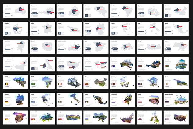 创意互动信息图表PPT模板 - 顶尖PPT