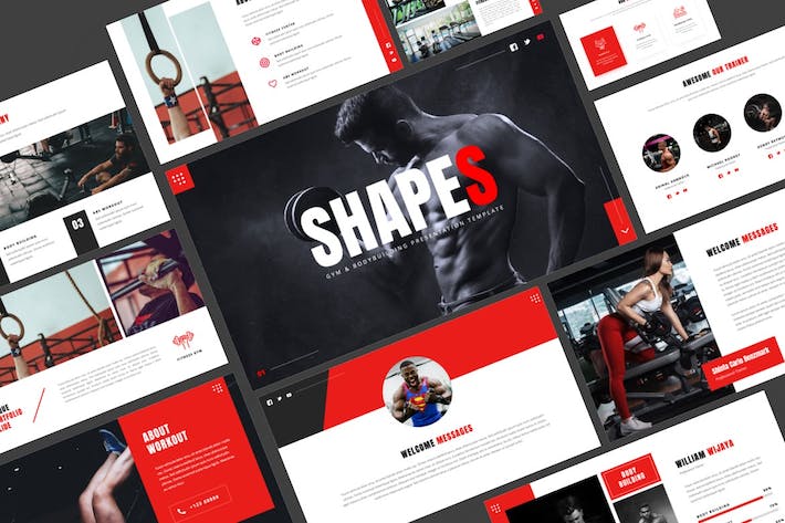 健身房健美主题keynote模板 - 顶尖PPT