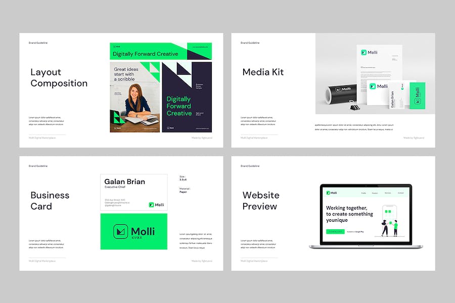 品牌指南规范设计展示Keynote模板 - 顶尖PPT