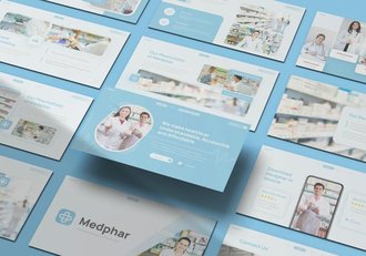 医疗药房药店药品销售管理Keynote模板 - 顶尖PPT