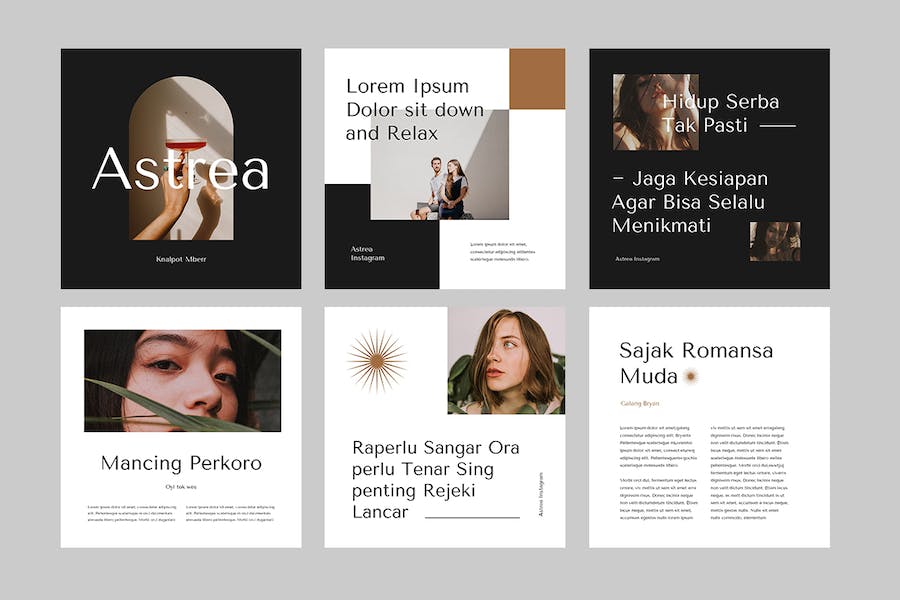 时尚服装品牌Instagram推广PPT模板 - 顶尖PPT