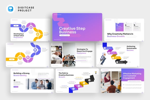 创意步骤商业演示keynote模板 - 顶尖PPT