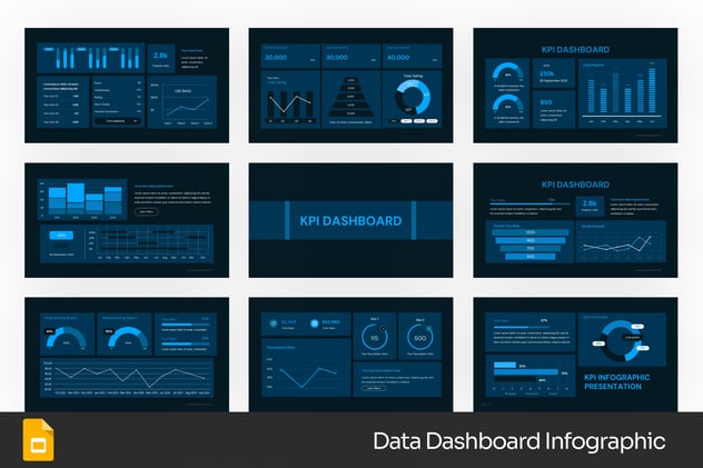 数据仪表板监控系统PPT模板 - 顶尖PPT