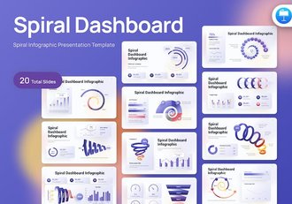 螺旋仪表板数据监控Keynote模板 - 顶尖PPT