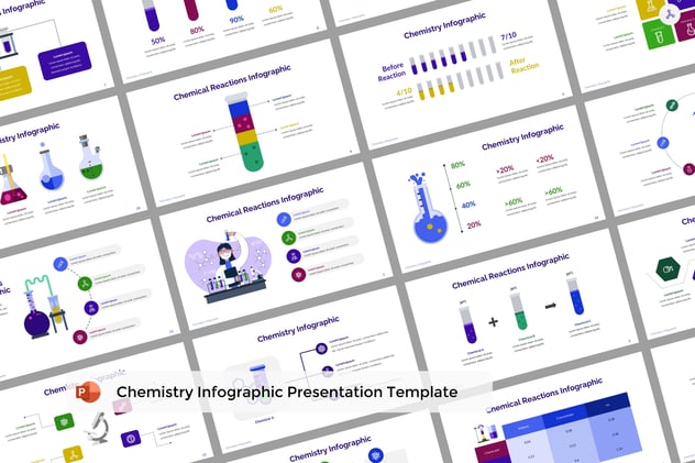 化学信息图形PPT模板 - 顶尖PPT