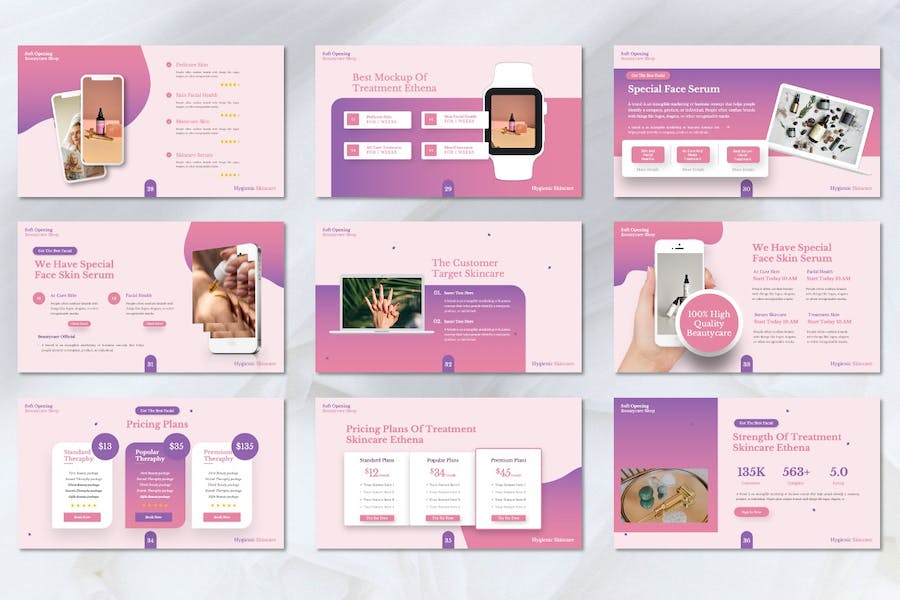 美容护理讲述展示服务方案Keynote模板 - 顶尖PPT