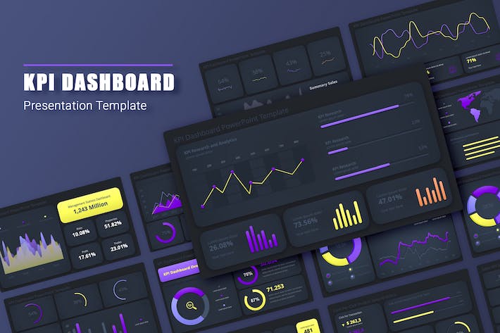 财务KPI关键指标数据监控分析PPT模板 - 顶尖PPT