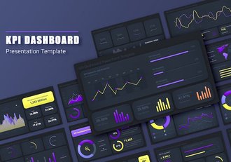 财务KPI关键指标数据监控分析PPT模板 - 顶尖PPT