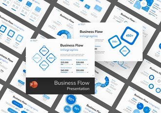 业务流程信息图图形PPT模板 - 顶尖PPT