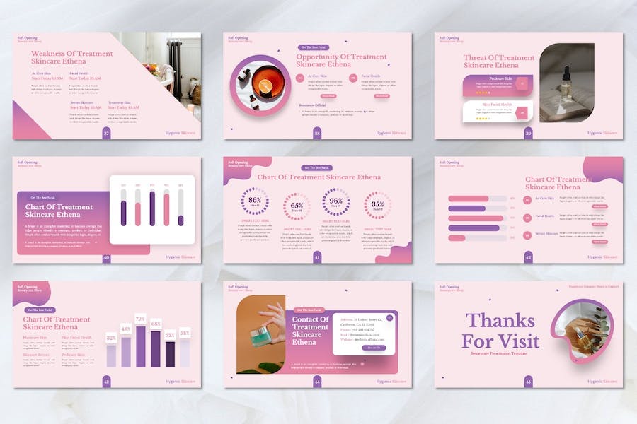 美容护理讲述展示服务方案Keynote模板 - 顶尖PPT