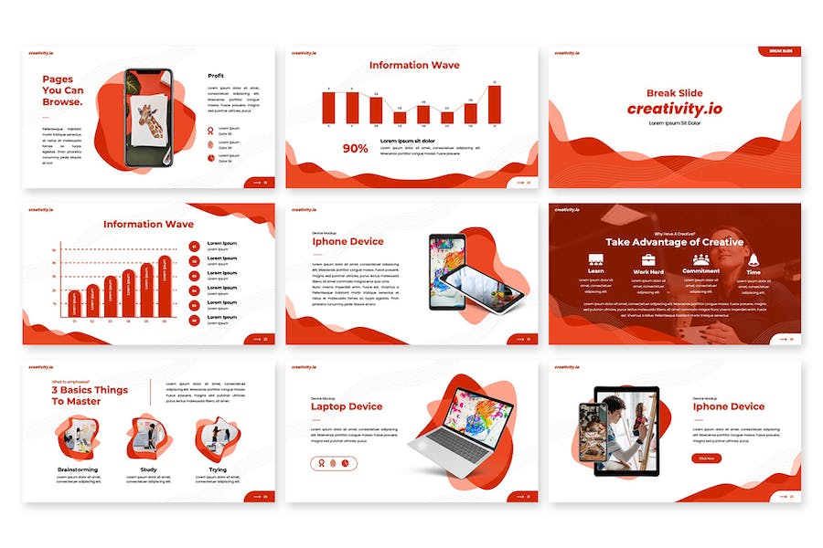 创意红色系主题演讲Keynote模板 - 顶尖PPT