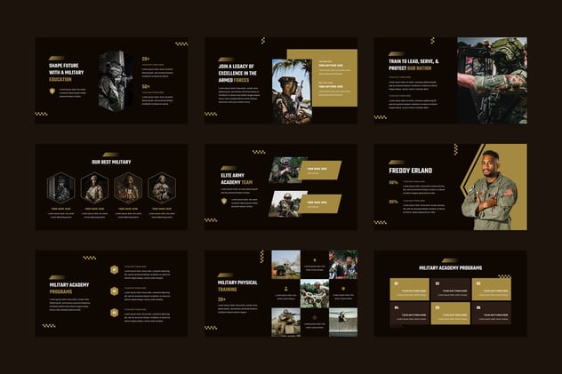 军事学院介绍课程展示keynote模板 - 顶尖PPT