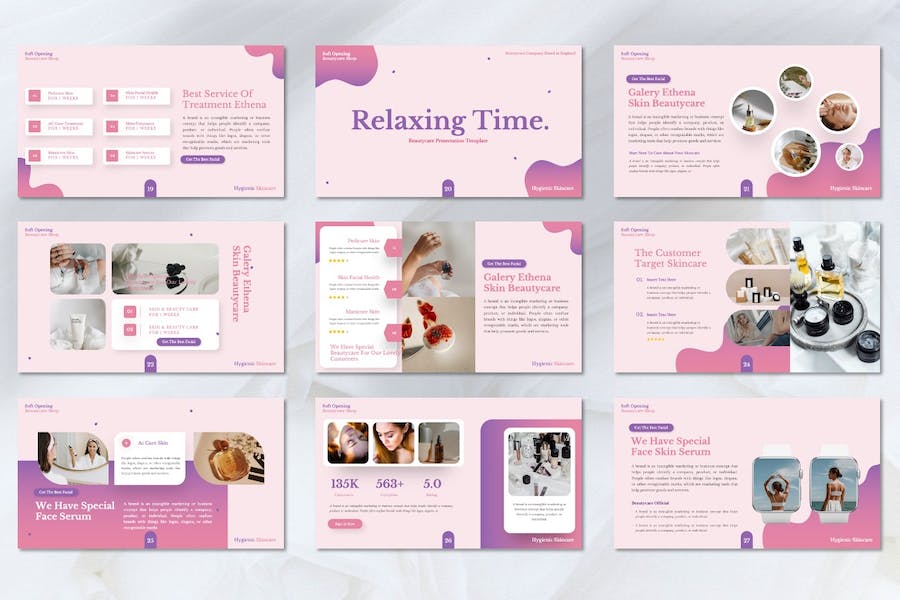 美容护理讲述展示服务方案Keynote模板 - 顶尖PPT