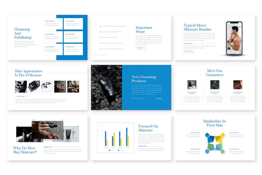 男性时尚品牌产品展示PPT模板 - 顶尖PPT