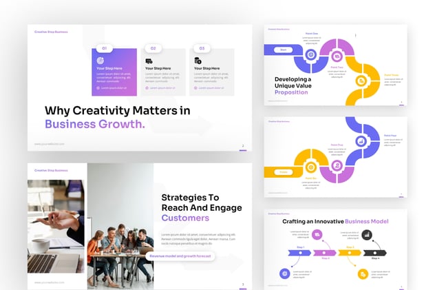 创意步骤商业演示keynote模板 - 顶尖PPT