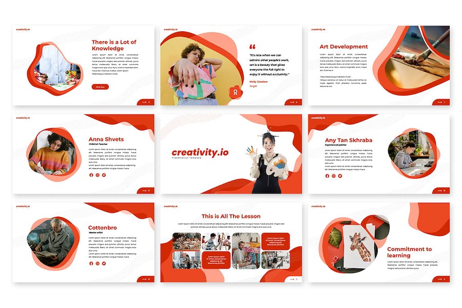 创意红色系主题演讲Keynote模板 - 顶尖PPT