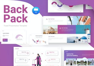 背包旅行旅游度假keynote模板 - 顶尖PPT