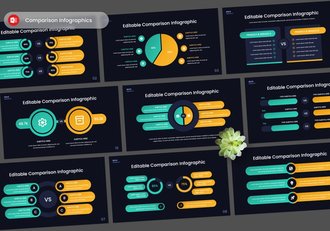 比较信息图形PPT模板 - 顶尖PPT