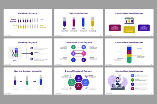 化学信息图形PPT模板 - 顶尖PPT