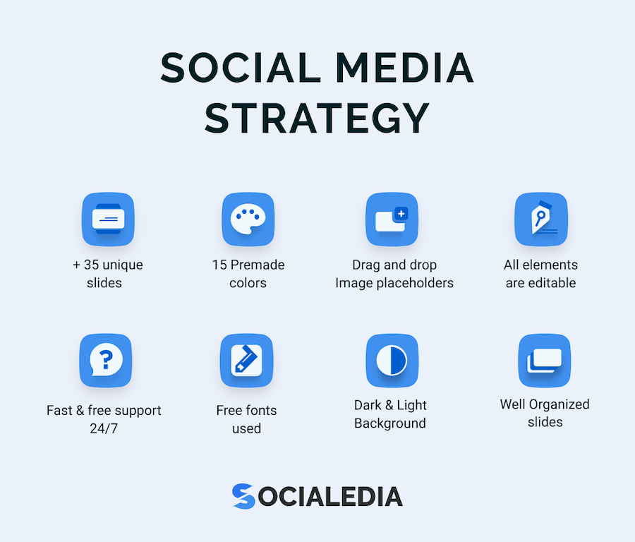 社交媒体平台运营战略规划PowerPoint模板 - 顶尖PPT