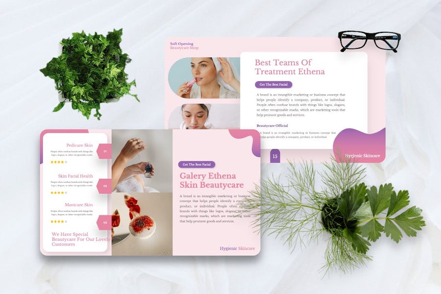 美容护理讲述展示服务方案Keynote模板 - 顶尖PPT