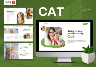 猫狗宠物护理PPT模板 - 顶尖PPT