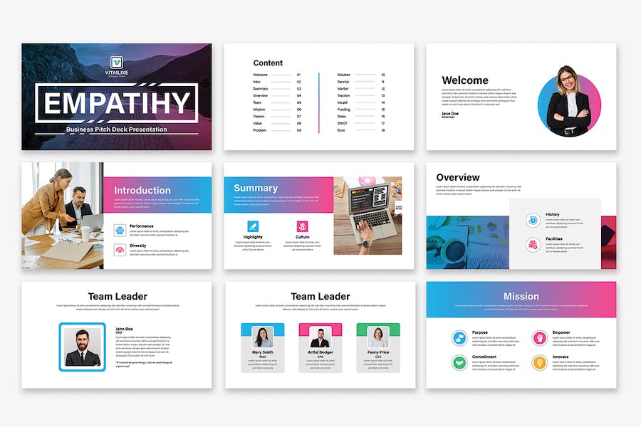 同理心商业推介融资路演PPT模板 - 顶尖PPT