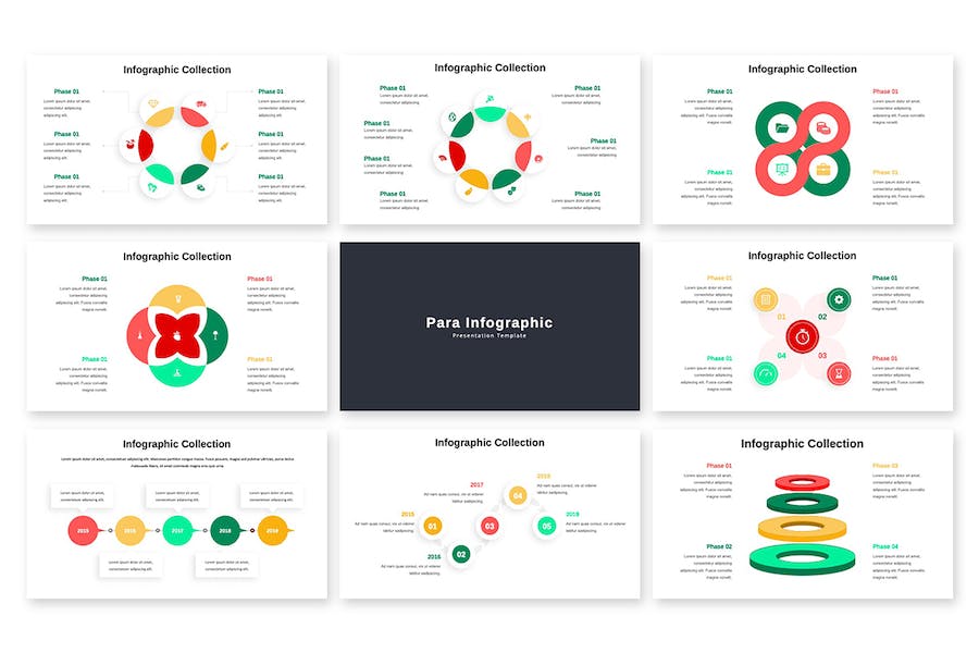 多色彩商务分析信息图PPT模板 - 顶尖PPT