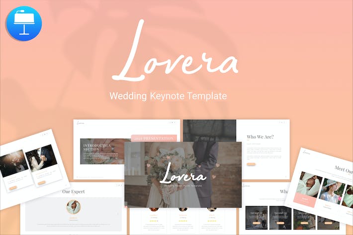 极简风格婚礼活动主题keynote模板 - 顶尖PPT