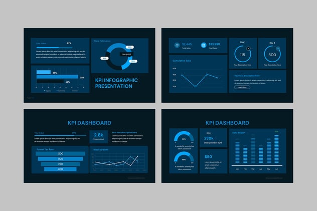 数据仪表板监控系统PPT模板 - 顶尖PPT