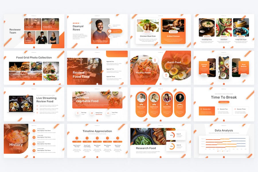 餐饮美食健康食品PPT模板 - 顶尖PPT