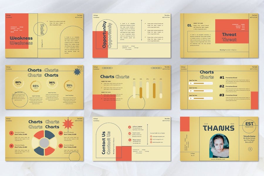 网红影响者社交媒体推广PPT模板 - 顶尖PPT