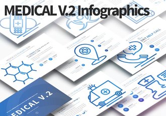 医疗医学行业图形插画PPT模板 - 顶尖PPT