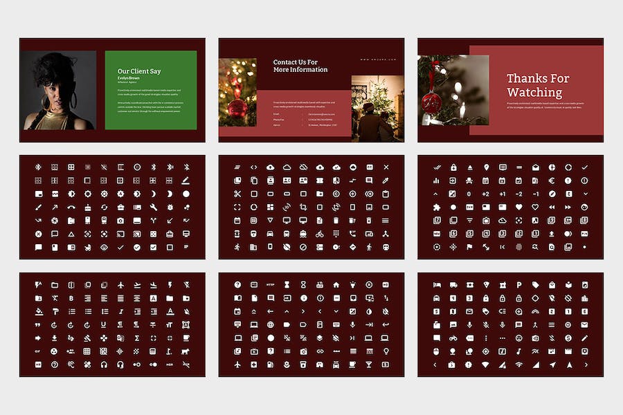圣诞节主题演讲营销方案Keynote模板 - 顶尖PPT