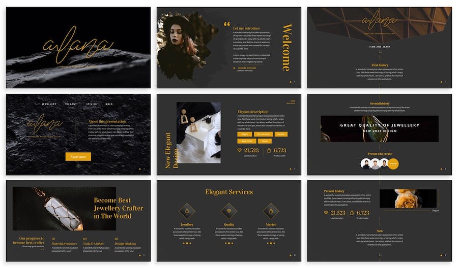 珠宝首饰品牌推广展示Keynote模板 - 顶尖PPT